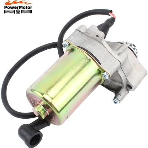Motorcycle Electric Starter Motor 12 Teeth 3 Bolt for 4-Stroke50/70/90/110/125CC ATV Quad Pit Bike Motocross