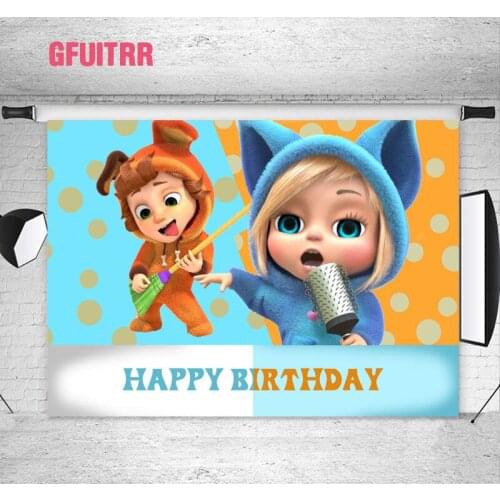 GFUITRR Dave and Ava Photography Backdrop Kids 1st Birthday Photo Background Vinyl Photo Booth Props