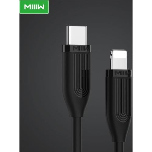 MIIIW Type-C USB Cable For iPhone 12 11 Pro X XR XS Max Charging Cable Fast Charge Charger Wire For iPad Cord Data Charger Wire