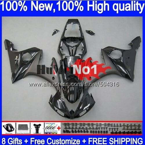 Body For YAMAHA YZF R6 S YZF600 YZF-600 BlackGlossy 6MC.58 YZF R6S 06-09 YZF-R6S YZFR6S 2006 2007 2008 2009 06 07 08 09 Fairing
