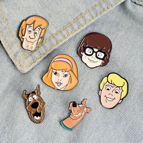 Cute Jewelry Gift for Friend Great Dane Enamel Pin Custom Cartoon Movie Comedy Brooches Classic Badge for Bag Lapel Pin Buckle