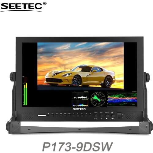 Seetec P173-9DSW Monitor 17.3 Inch FHD 1920x1080 Broadcast Monitor with 3G-SDI HDMI Waveform Vector Scope LCD Director Monitors
