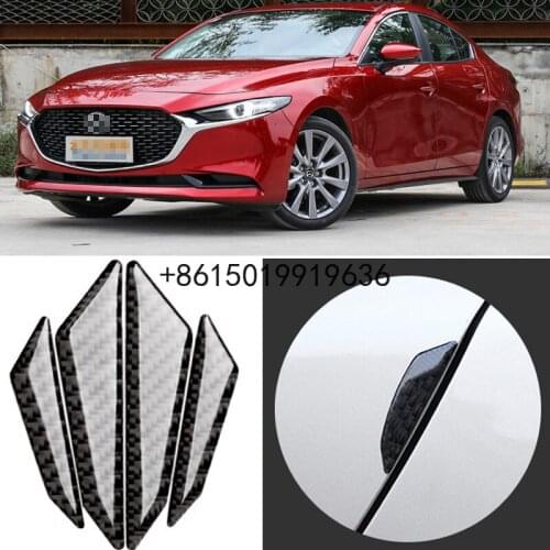 For Mazda 2 3 5 6 cx-7 cx-5 cx-9 Car Side Door Edge Guard Bumper Trim Protector 4pcs PVC carbon fiber Stickers