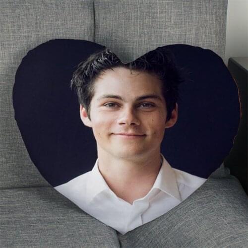 Actor Dylan O'Brien Pillow Slips Heart Shape Pillow Covers Bedding Comfortable Cushion/Sofa/Home/Car High Quality Pillow Cases
