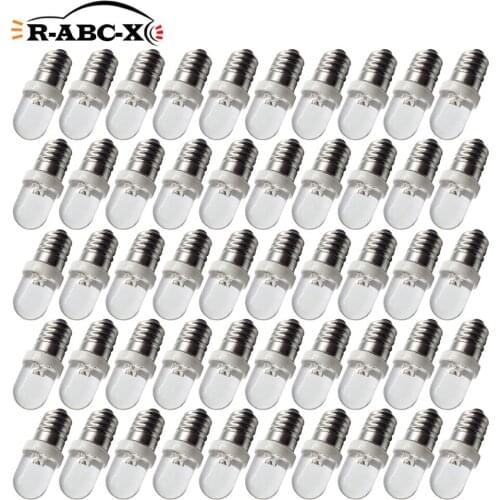 RUIANDSION Wholesale 100X E10 Screw Thread F5 Equipment Indicator LED Blub Work Light 3V 6V 12V White Green Red Yellow Blue 20Lm