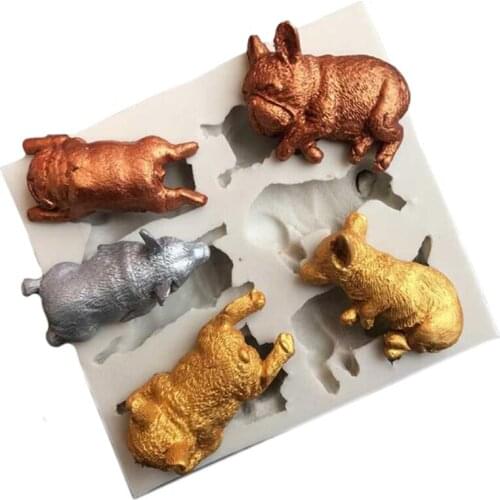 Cute Animal Shape 3D Fondant Silicone Mold Polymer Clay Cake Decoration Tools Chocolate Pastry Candy Cake Molds