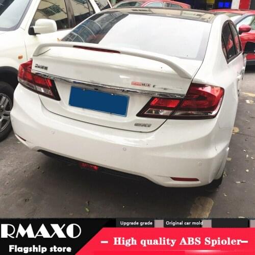 For Honda Civic Spoiler 2012-2015 Civic Spoiler DTF ABS plastic Material Car Rear Wing Color Rear Spoiler