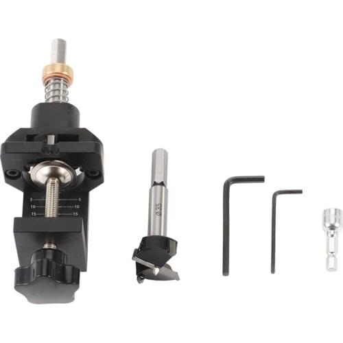 GanWei Woodworking Drill Bit Hand Tool Sets Punch Automatic Pocket Machine Drills for Metal Carpentry Tool 35mm Hinge Hole Jig