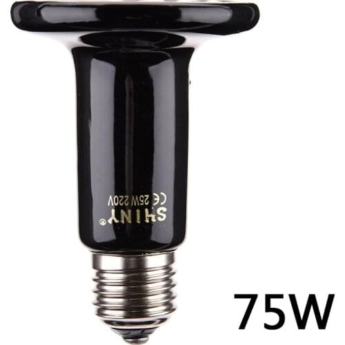 E27 LED Light Bulb Ceramic Pet Heating Lamp 220-230V 60W/75W/100W Ceramic Insulation Lamp for Ortoise Lizard Spider Reptile Box