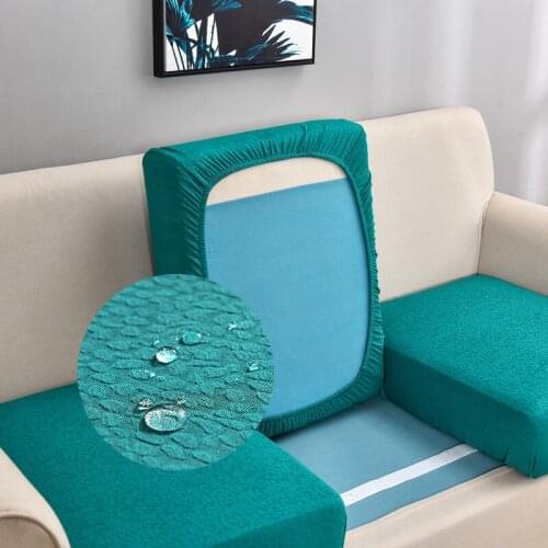Waterproof Sofa Cushion Cover Funiture Protector Jacquard Thick Sofa Corner Sofa Seat Slipcover Elastic Couch Cover