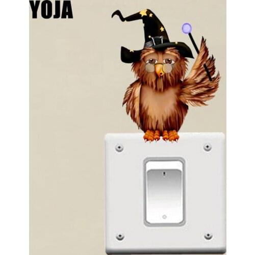 YOJA Fashion Owl Switch Sticker Decor Living Room Bedroom Personalized Wall 10SS0057