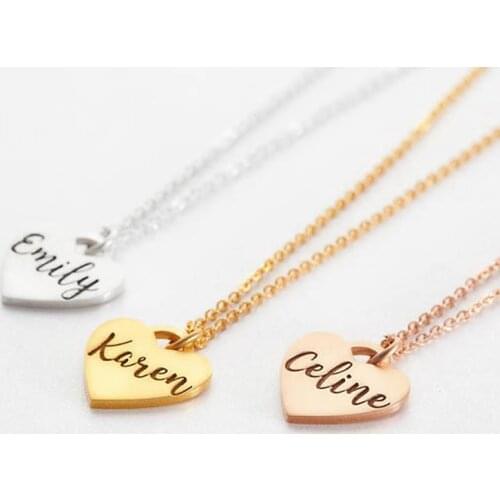 Name Necklace Any Names Engraved Women Stainless Steel Customized Handmade Necklace Fahion Women Party Gift Personalized Jewelry