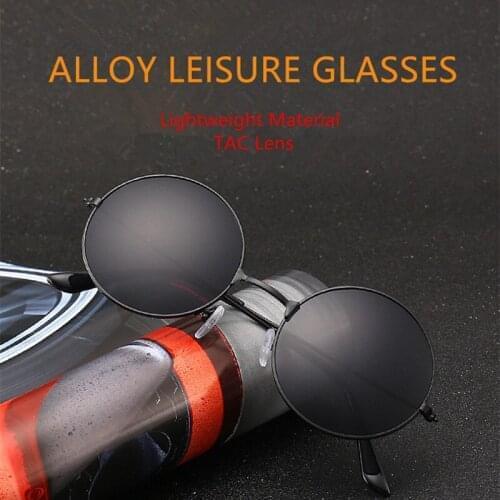 1@# UV400 Hot Sale Skiing Round Metal Retro Vintage Sunglasses Men Women Fashion Good Quality Leisure Photography Sunglasses