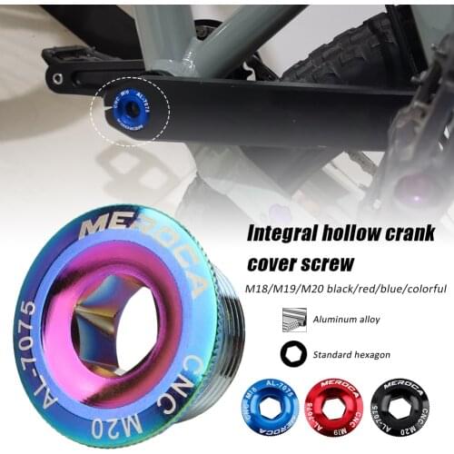 1pcs MTB Bike Aluminum Alloy Crank Screw Bicycle Crank Arm Bolt M18/M19/M20 Cover Cap For SHIMANO XT/SLX/XTR Bicycle Crank Screw