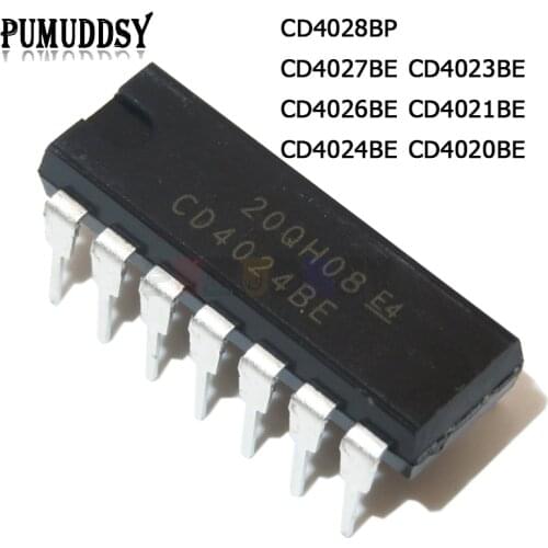 10PCS CD4028BE CD4027BE CD4026BE CD4024BE CD4023BE CD4021BE CD4020BE DIP-16 CD4028 CD4027 CD4026 DIP16 DIP IC