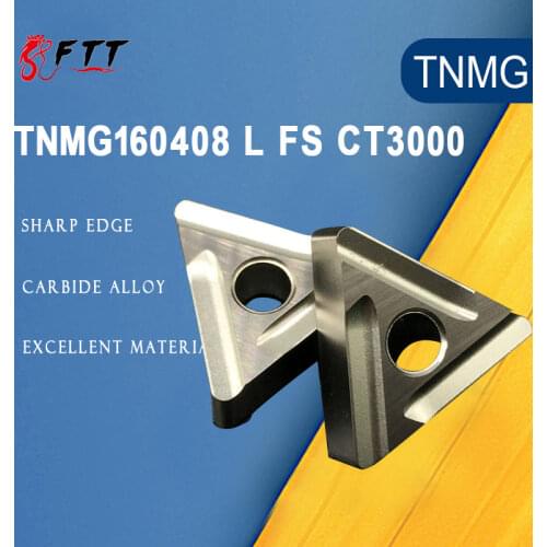 10PCS TNMG160408 L FS CT3000 TNMG331 Cermet Grade carbide inserts lathe cutter tools External turning tools CNC tools