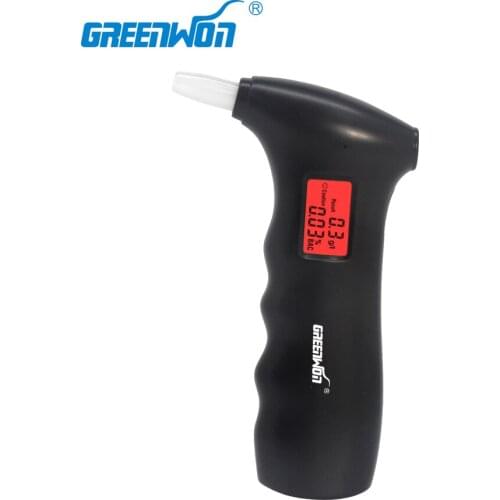 2019 hot sale greenwon 65s handheld shape Alcohol Tester, Digital Breathalyzer with red backlights (0.19% BAC Max)