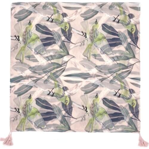 2021 Fashion Newest Bird Printed Pattern Cotton Animal pattern Tassel Scarf Shawls Wraps Hijabs 10pcs/lot