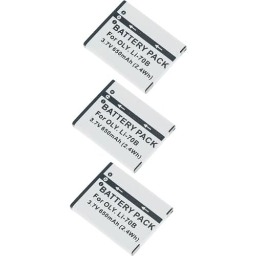 3pcs Battery LI-70B for Olympus VR-145 VG-110 D-700 D-720 FE-5040 X-990