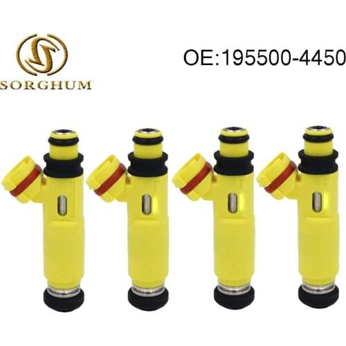 4pcs/lot 195500-4450 Yellow fuel injector High performance E85 fuel nozzle 1955004450 for 2004-2008 Mazda 297-0041 RX8 MX5