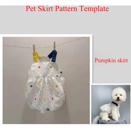 DIY Pet Dog Pumpkin Skirt Pattern Pumpkin Sling Skirt Template Teddy Bichon Short Skirt Drawing Size XXS-9XL Provide Tutorial