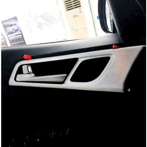 For Hyundai Tucson LHD 2015-2020 Matte Silver Inner Door Handle Frame Trim Interior Decoration Trim Accessories