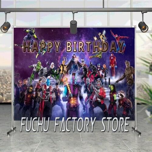 Fantastic Super Guardian Heroes Cartoon Background Boy Birthday Party Decoration Photography Studio 3d Digital Photo Backdrop