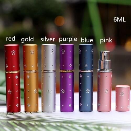 6 ml Portable Mini Refillable Perfume Spray Bottles Plum Dot Diamond Perfume Bottles Empty Cosmetic Containers