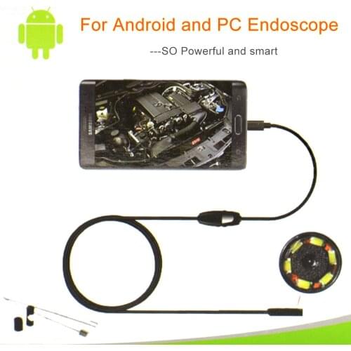 5M 7mm Endoscope Camera Waterproof Inspection Borescope Camera for Android PC Notebook 6LEDs Adjustable