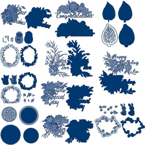 Just For You With Love Best Wishes Doily Metal Cutting Dies For DIY Scrarpbooking Embossing Paper Cards Making Crafts New 2020