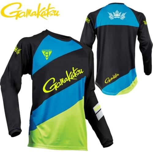 New Summer GAMAKATSU Fishing Jersey Men Clothing Fishing Clothes Anti-UV Quick-Dry Breathable Long Sleeve Fishing Shirt