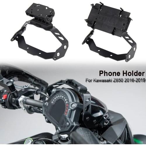 New Motorcycle Accessories Bracket Mobile Phone GPS Board Bracket Holder USB For Kawasaki Z650 2016 2017 2018 2019 Z 650
