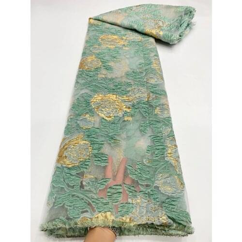 Latest Brocade Jacquard Lace Fabric French Lace Fabric 2020 High Quality African Nigerian Lace Fabric For Party Sewing MD4445