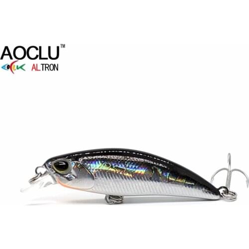 AOCLU wobblers Jerkbait 8 Colors 5cm 4.0g Hard Bait Minnow Crank Fishing lures VMC hooks Bass Fresh Salt water tackle sinking