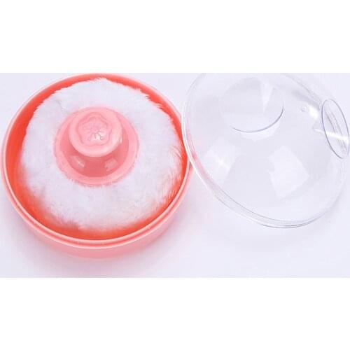 Powder Puff Portable Baby Kid\s Soft Body Talcum Powder Puff Sponge Box Case Container Useful Cosmetics for Face Make Up Sets