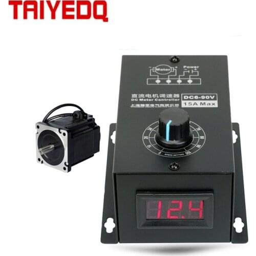 DC motor speed controller Digital Display Speed switch universal forward and reverse PWM module 15A 20A 40A DC6V-90V DC12-48V