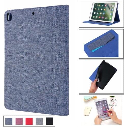 Business Cloth Holster For ipad 5 6 Air 1 2 pro 2016 Flip pu + Soft Case 2 in 1 protective case For ipad 2017 2018 9.7' case+pen