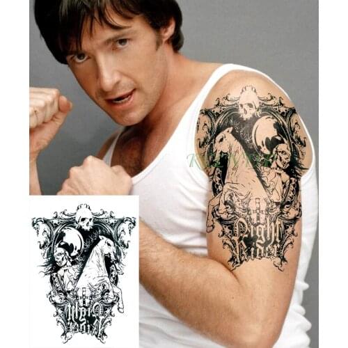 Waterproof Temporary Tattoo Sticker skull head horse fake tatto flash tatoo tatouage Stickers hand arm back for girl women men
