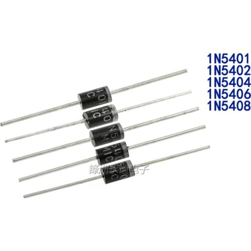 50PCS/LOT Rectifier Diode IN5408/1N5401/1N5402/1N5404/1N5406 3A 100-1000V
