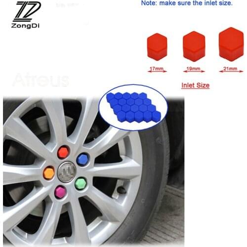 ZD 20Pcs For Hyundai Tucson 2017 Solaris ix35 i30 Suzuki Swift Mitsubish ASX Mazda Silicone Car Wheel Hub Screw Valve Caps Cover