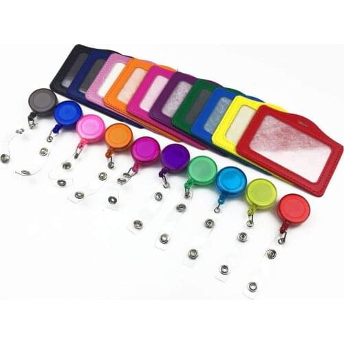 10 pcs/set Portable Bank Credit Card Bus ID Identity Retractable Badge Holder Lanyards Clip for Nurse Office Worker Students