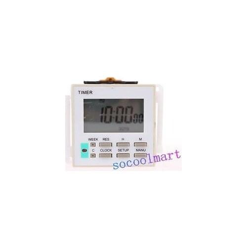 16A 250VAC Contact Electronic Timer Switch w Socket Base AC 220V XY-A5F