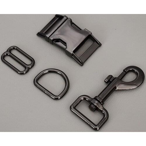 50 Sets 25mm DIY Dog collar Straps Bags Belts Accessories Adjuster Slider For 1 Inch(25mm) Webbing High Quality Plated Metal