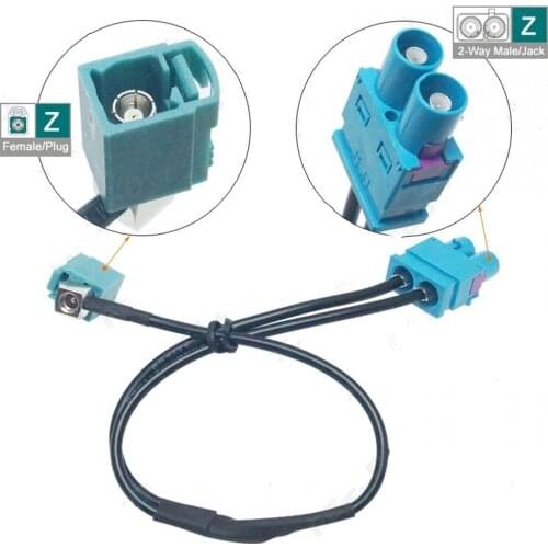 1 Female to Dual Fakra Male Radio Antenna Adapter for V W S KODA A UDI