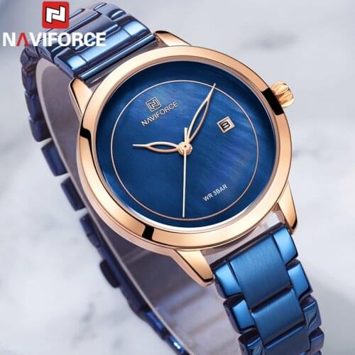 NAVIFORCE Women Watches Top Brand Luxury Ladies Wristwatch Stainless Steel Classic Bracelet Female Clock Relogio Feminino 5008