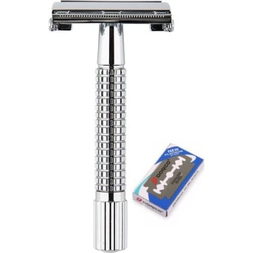 Double Edge Razors Safety Razor Copper Classic Men Manual Butterfly Portable Travel Shaver