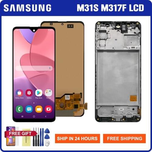Super Amoled Screen For Samsung Galaxy M31S M317 Lcd Display Touch Screen Digitizer Assembly Parts For Samsung M317F M317F/DS