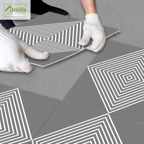 Funlife® Pyramid Line DIY Ground Stickers Anti-Slip Bathroom Decor Kitchen Oil-Proof Waterproof Self-Adhesive Floor Stickers