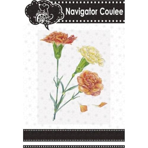 Carnation flower metal cutting mold template for DIY embossed paper photo album gift card making scrapbook craft new mold 2021