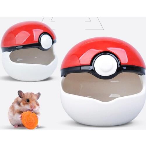 Red Elf Ball Hamster Ceramic Nest Bed Golden Grizzly Guinea Pig Open Shell Summer Cooling small pet House